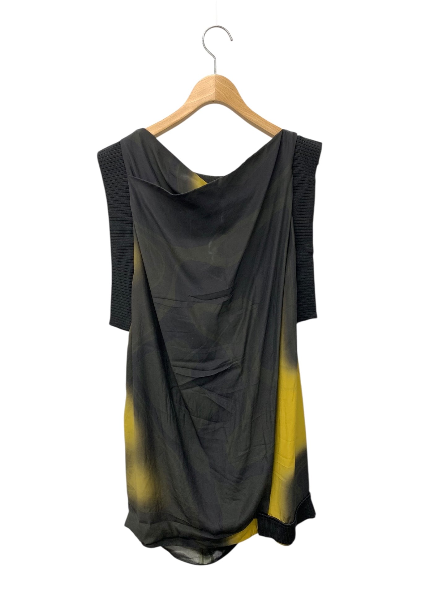 ジルサンダー JDX418A JX212 ワンピース 34 カーキグリーン シルク リブ ITRR3GEM7ZPK