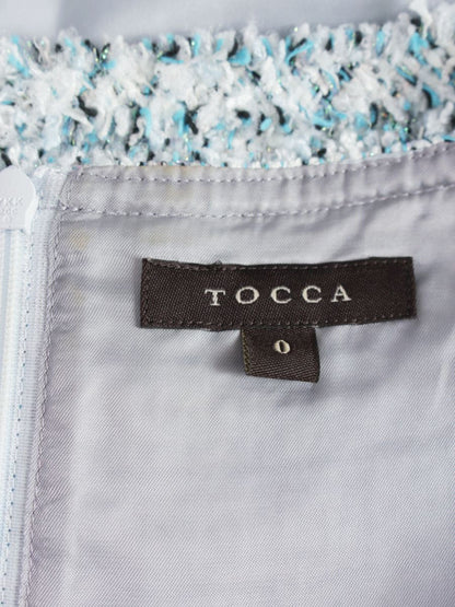 トッカ CROSTATA ドレス OPTOIW0480 ワンピース 0 ライトブルー ツイード IT6DTRPMIV8S 【SALE】