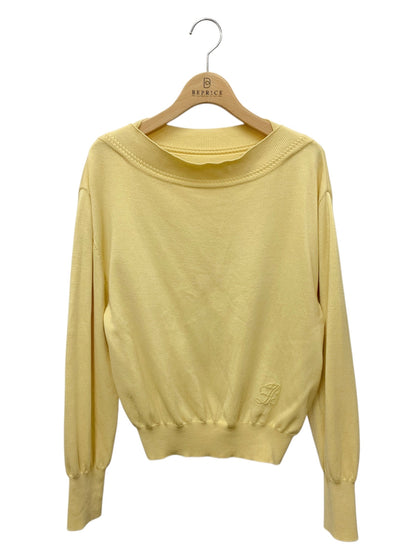 フォクシーブティック Knit Top Lunetta 42614 ニット 40 イエロー ウール シルク IT1ZF9STTH8O