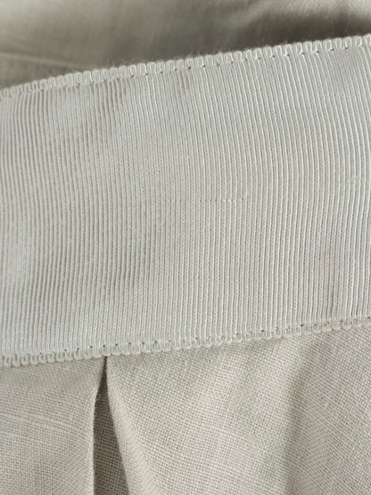 フォクシーブティック A-Line Pleated Skirt 36910 スカート 38 グレージュ リネン SP品 ITSRXOJVWZEQ 【SALE】