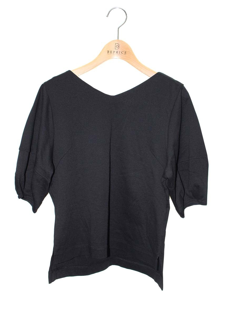 エムズグレイシー Volume Sleeve Cut sew 815319 Tシャツ カットソー 38 ブラック リボン ITBF203V5GCI