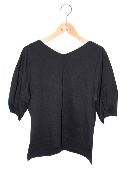 エムズグレイシー Volume Sleeve Cut sew 815319 Tシャツ カットソー 38 ブラック リボン ITBF203V5GCI