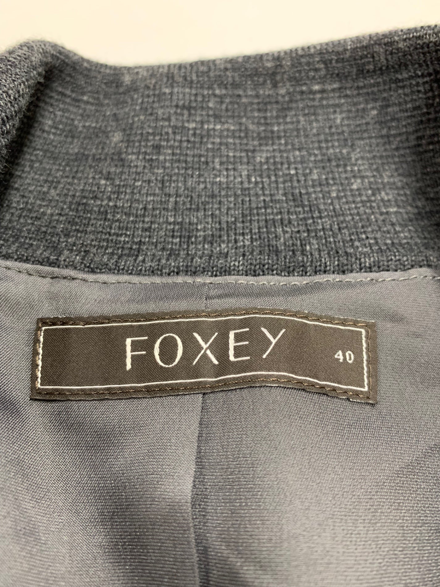 フォクシーブティック 26675 ニットコート 40 グレー IT1YCQG0THAK