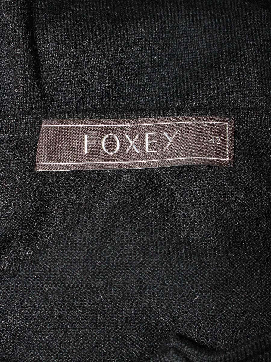 フォクシーブティック 25804 カーディガン 42 ブラック カシミヤ混 ITH4X569I41C