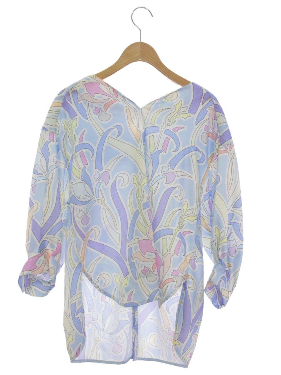 グレースクラス ヌーボーフラワープリントトップ 02231 41082-00 ブラウス 36 ブルー ‘23 ITVMJUUGQYT2 【SALE】