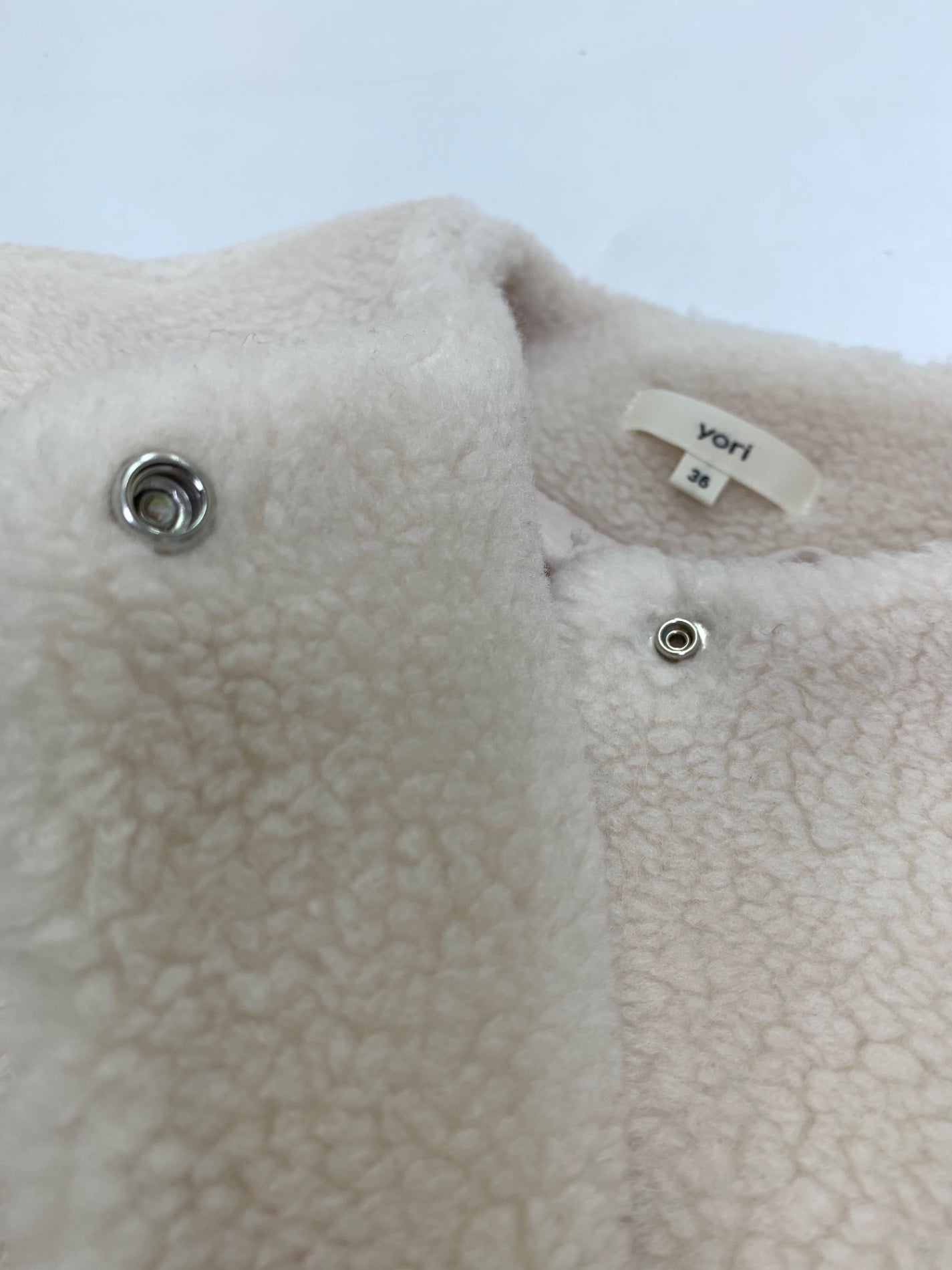 ヨリ YR25-23093AW-2 ボアコート 36 ベージュ fluffy boa coat ITU7T305GUU8