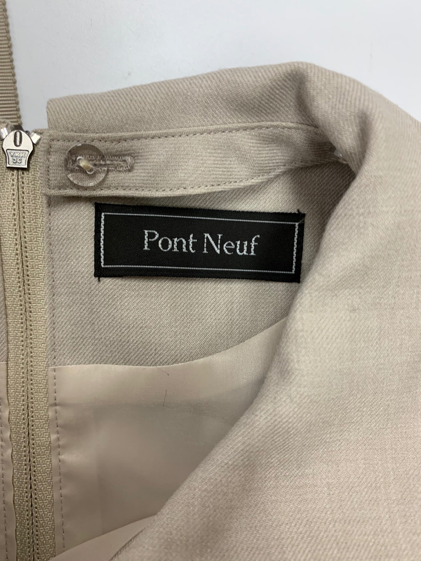 ポンヌフ BB3051 ワンピース 1 ベージュ 衿パールビジュー ITD26AJZUHKG 【SALE】