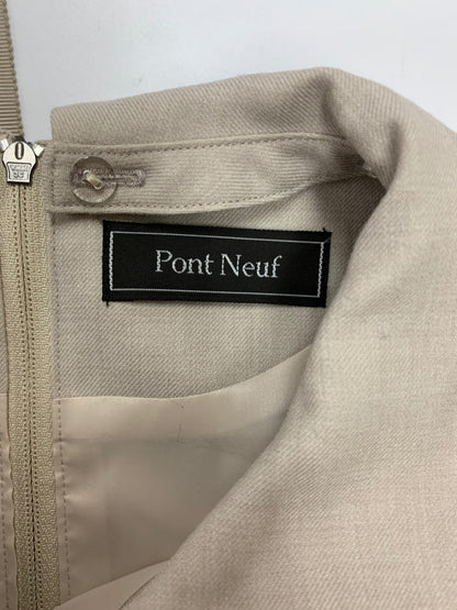 ポンヌフ BB3051 ワンピース 1 ベージュ 衿パールビジュー ITD26AJZUHKG 【SALE】