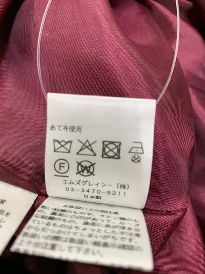 エムズグレイシー 511507 ワンピース 40 レッド 小花柄 ジャガード リボン IT5W1ZRHSIKS