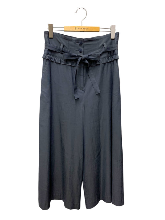 エムズグレイシー 116109 パンツ 40 ネイビー カメリアボタン フリル ITKHIL43ZVZH