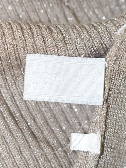 セルフォード CWNT184086 カーディガン 38 ベージュ フェイクパール ラメ ITNVHTYXPDPK