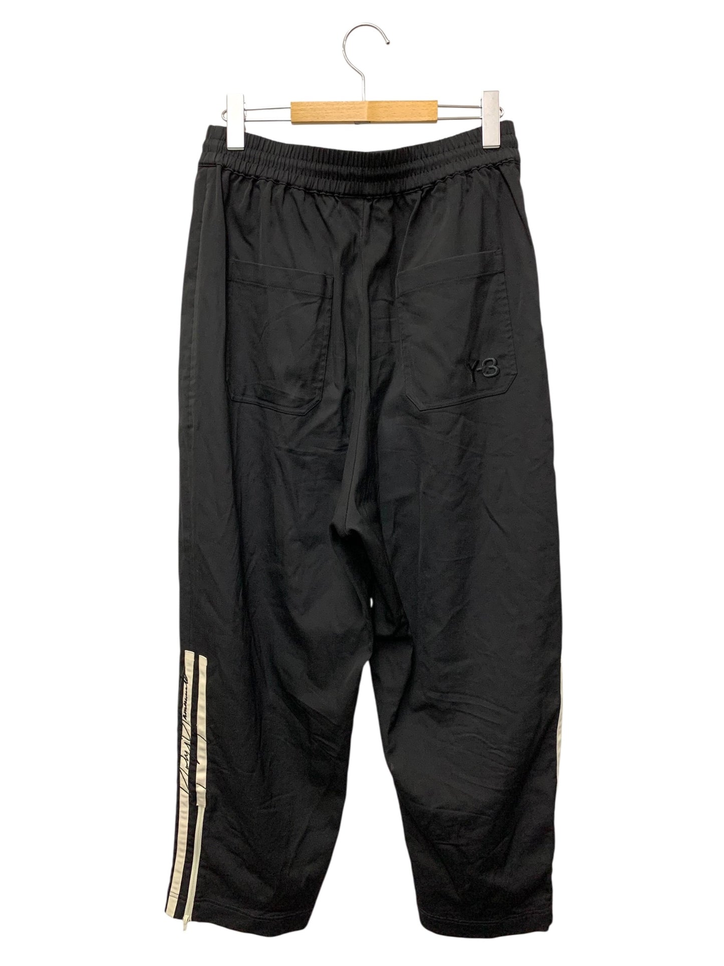 ワイスリー M 3ストライプス ウール サテン ワイドパンツ FJ0450 XS ブラック ITEFXZIVOAP4