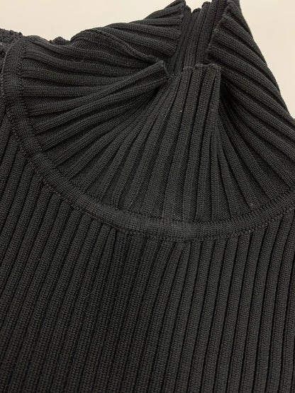 エムズグレイシー モールジャガードリボン柄ニットワンピース 218610 38 ブラック ITE5T6GUHN5C