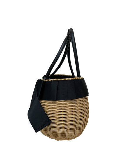 エムズグレイシー Ribboned Basket Bag 994106 ベージュ かごバッグ/バスケット IT1779Y1FU70