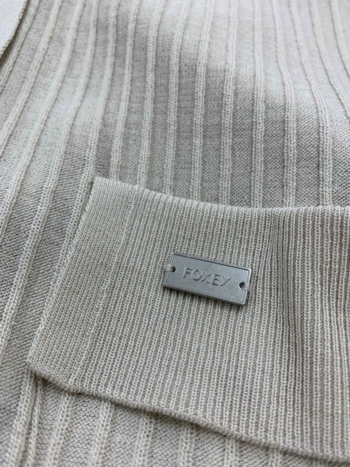 フォクシー Cardigan Rain Shade 40806 ロングカーディガン 38 ベージュ ITO5GSU6JK2K