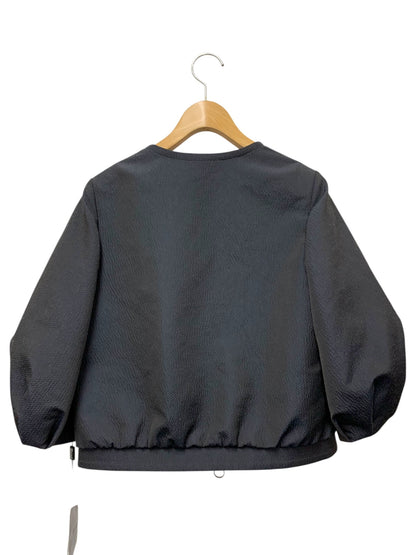 ルネ TISSUE 6523990 ノーカラージャケット 36 ネイビー パフスリーブ IT201OKPCIFQ