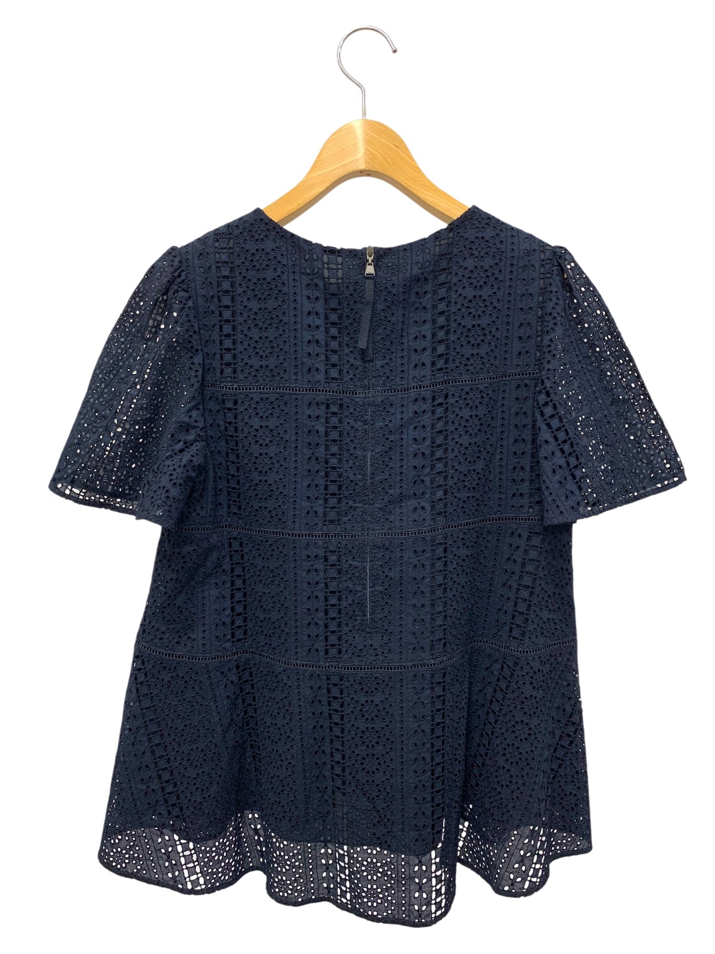 フォクシーブティック Provence 45167 ブラウス 38 ネイビー レース プロヴァンス ITKAA1NUCXUI