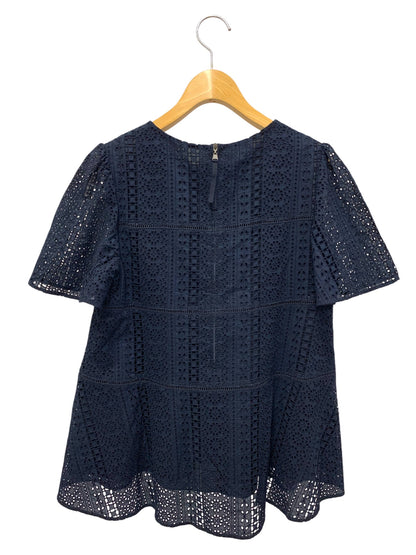 フォクシーブティック Provence 45167 ブラウス 38 ネイビー レース プロヴァンス ITKAA1NUCXUI