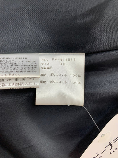 エムズグレイシー 411519 ワンピース 40 ブラック フロントジップ リボン ITPJDDN86HJM