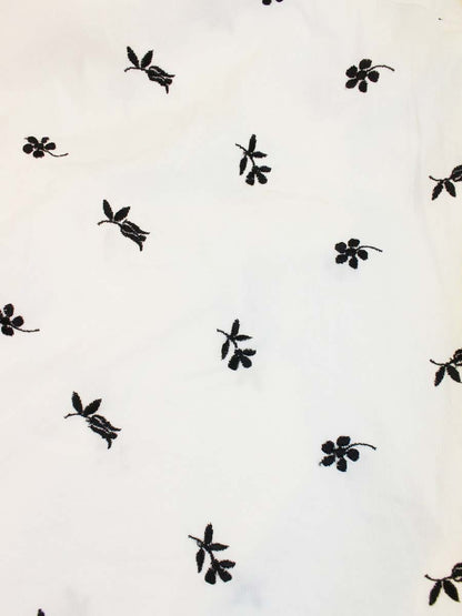 エムズグレイシー Flower Embroidery Blouse 910320 シャツ ブラウス 40 ホワイト フラワーモチーフ ITH74HS5WDPI