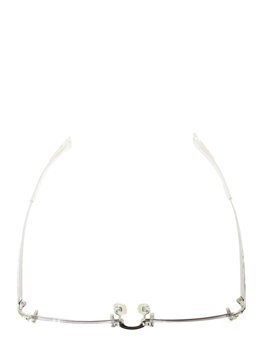 プラスミックス PX-13710 メガネ シルバー メタルフレーム リムレス スクエア ITVLG4E5DA48