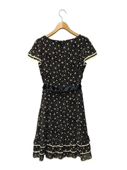 エムズグレイシー 821387 ワンピース 40 ブラック 花 リボン ITHAU5CXE47O