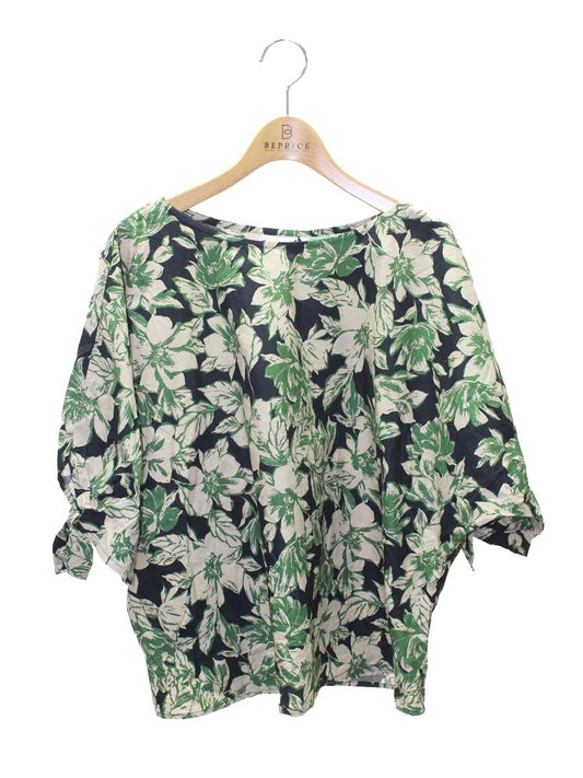 ミシェル ボードウイン MB-A9715 プルオーバー 1 グリーン フラワープリント リボン IT4CMIU4WC5U