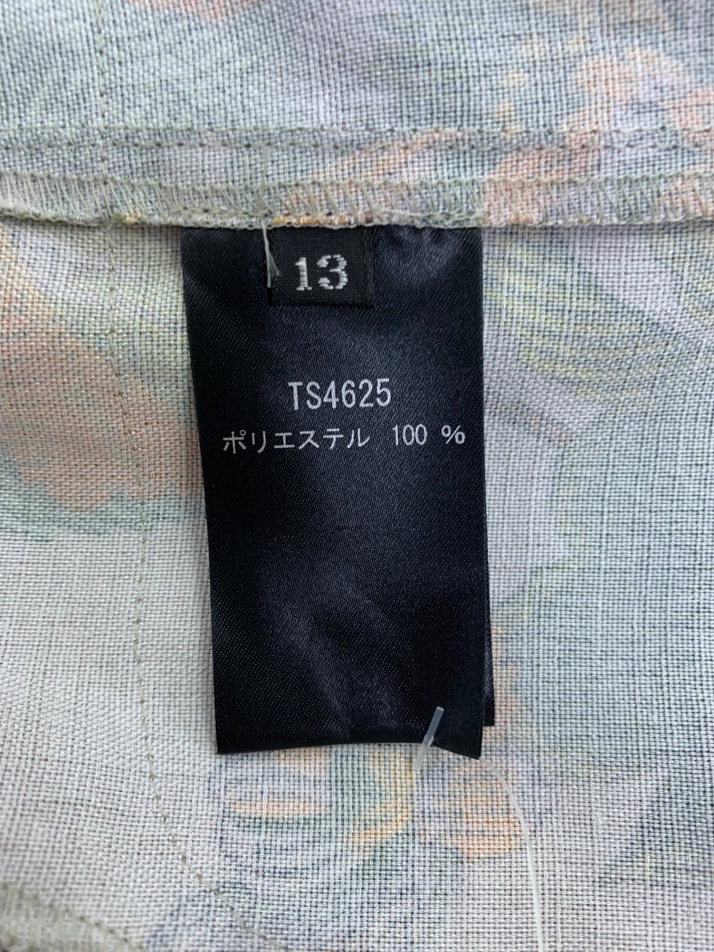 タエアシダ TS4625 ロングスカート 13 ベージュ ボタニカル柄 リボン 日本製 IT7RZD2PYGYV