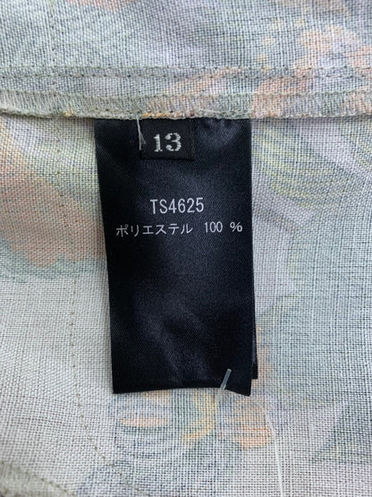 タエアシダ TS4625 ロングスカート 13 ベージュ ボタニカル柄 リボン 日本製 IT7RZD2PYGYV