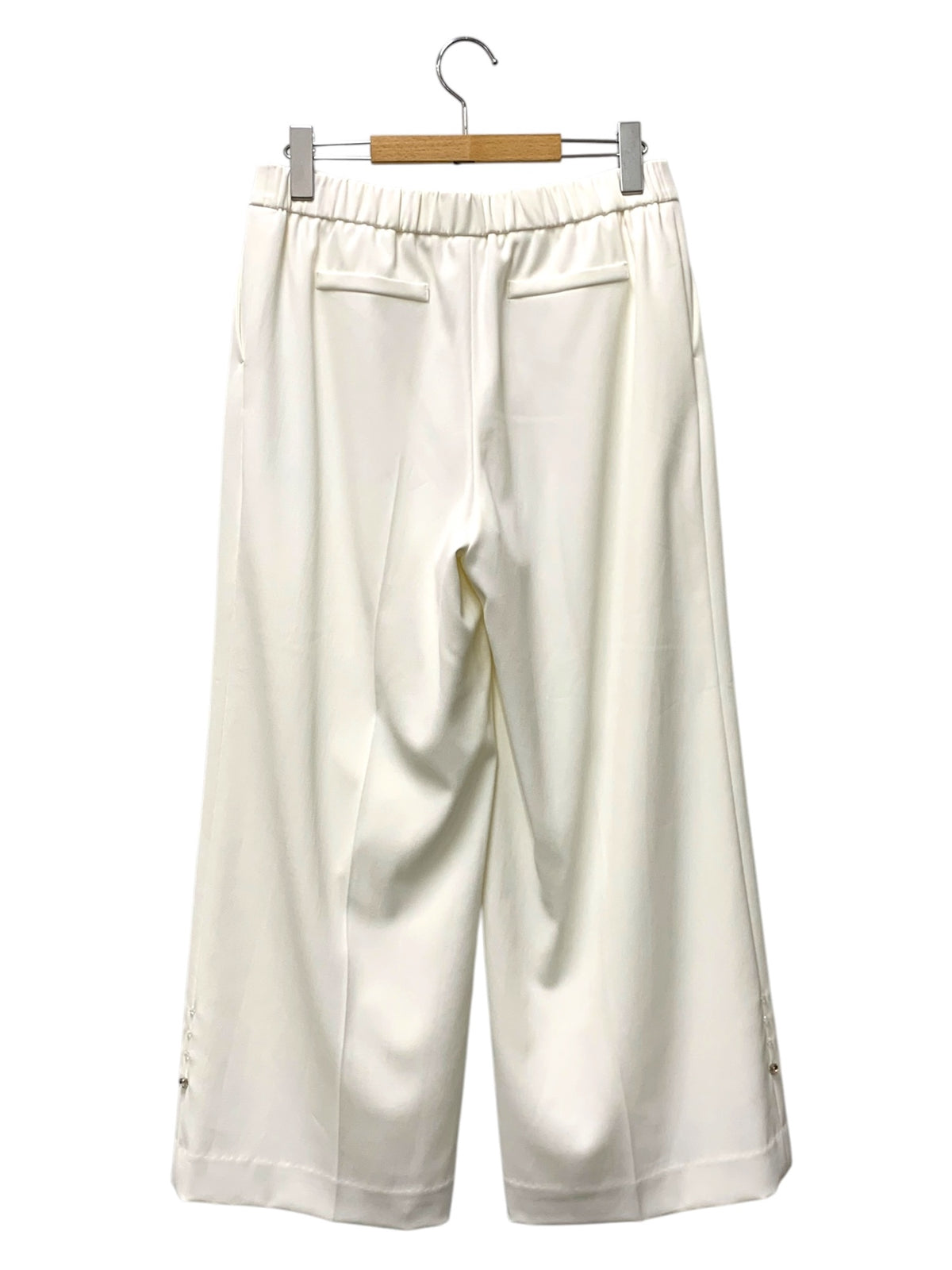 トゥービーシック ワルツラインストーン ワイドパンツ W5R06-710-02 42 ホワイト 25SS IT6KF1FF624G