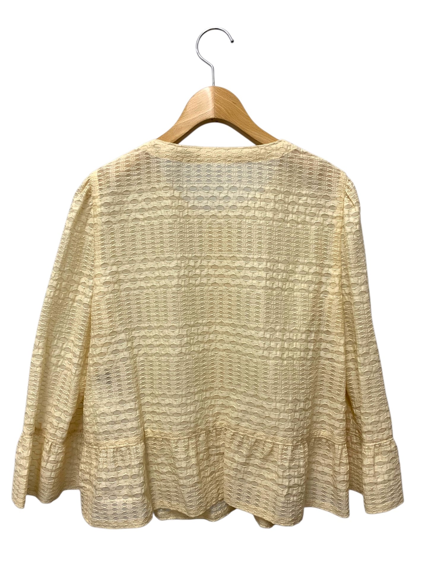 エムズグレイシー 214308 ジャケット 42 ベージュ フラワーボタン IT1IKKOK973O 【SALE】