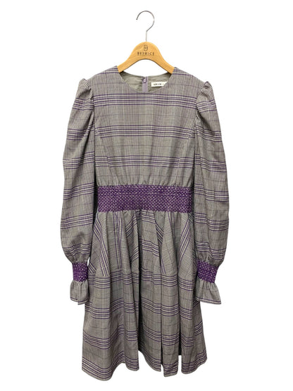 アディアム Camellia dress 42483 ワンピース 0 グレー チェック ITS41RDNFYYT