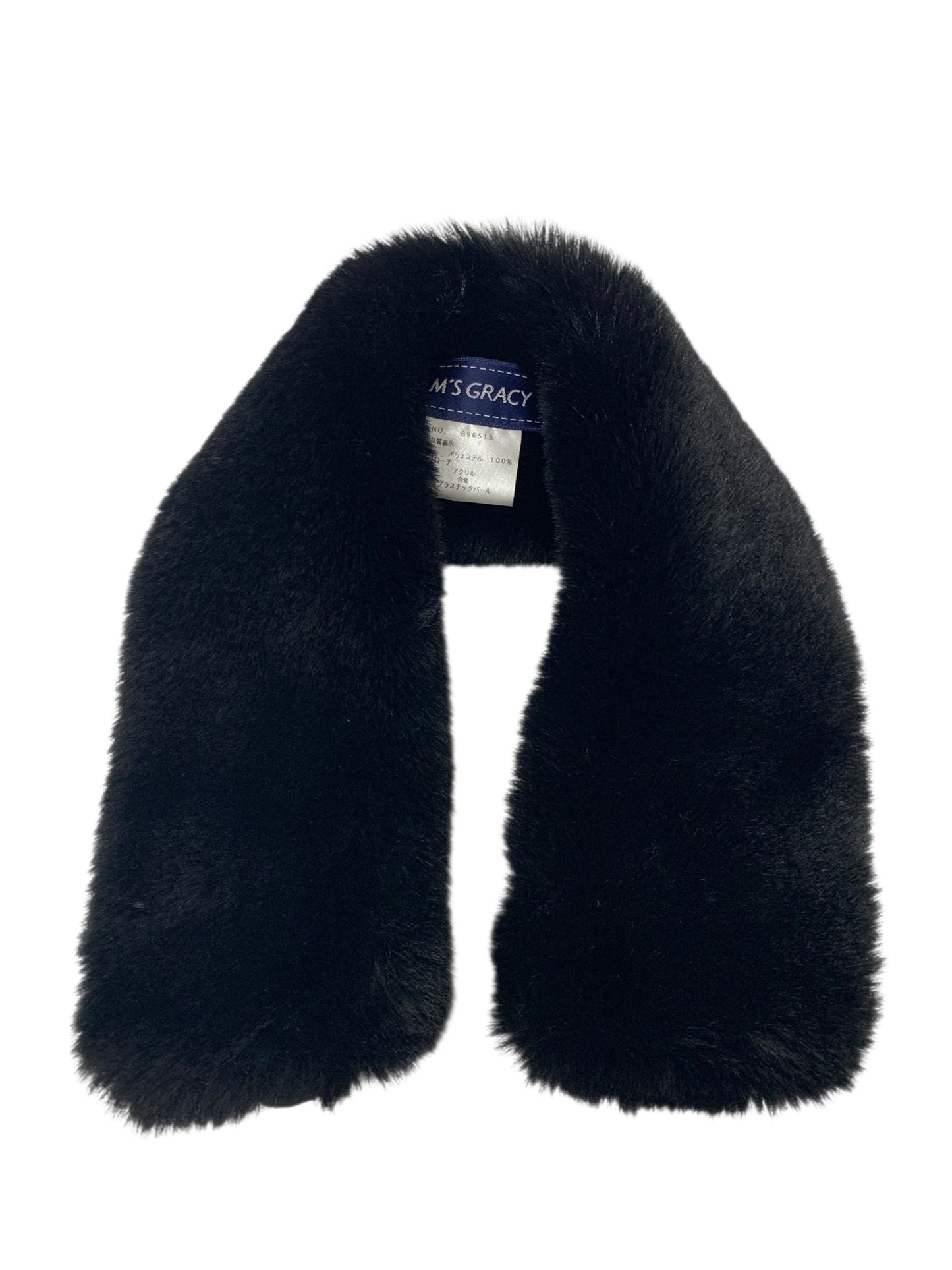 エムズグレイシー Fake Fur Stole 896515 ストール ショール F ブラック IT724UYCAH5W