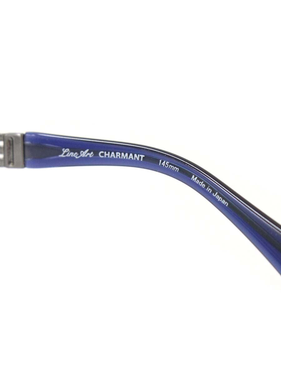 ラインアートシャルマン Forte XL1826-GR メガネ シルバーグレー/ネイビー コンビフレーム ハーフリム スクエア ITEW8JX3M82M 【SALE】