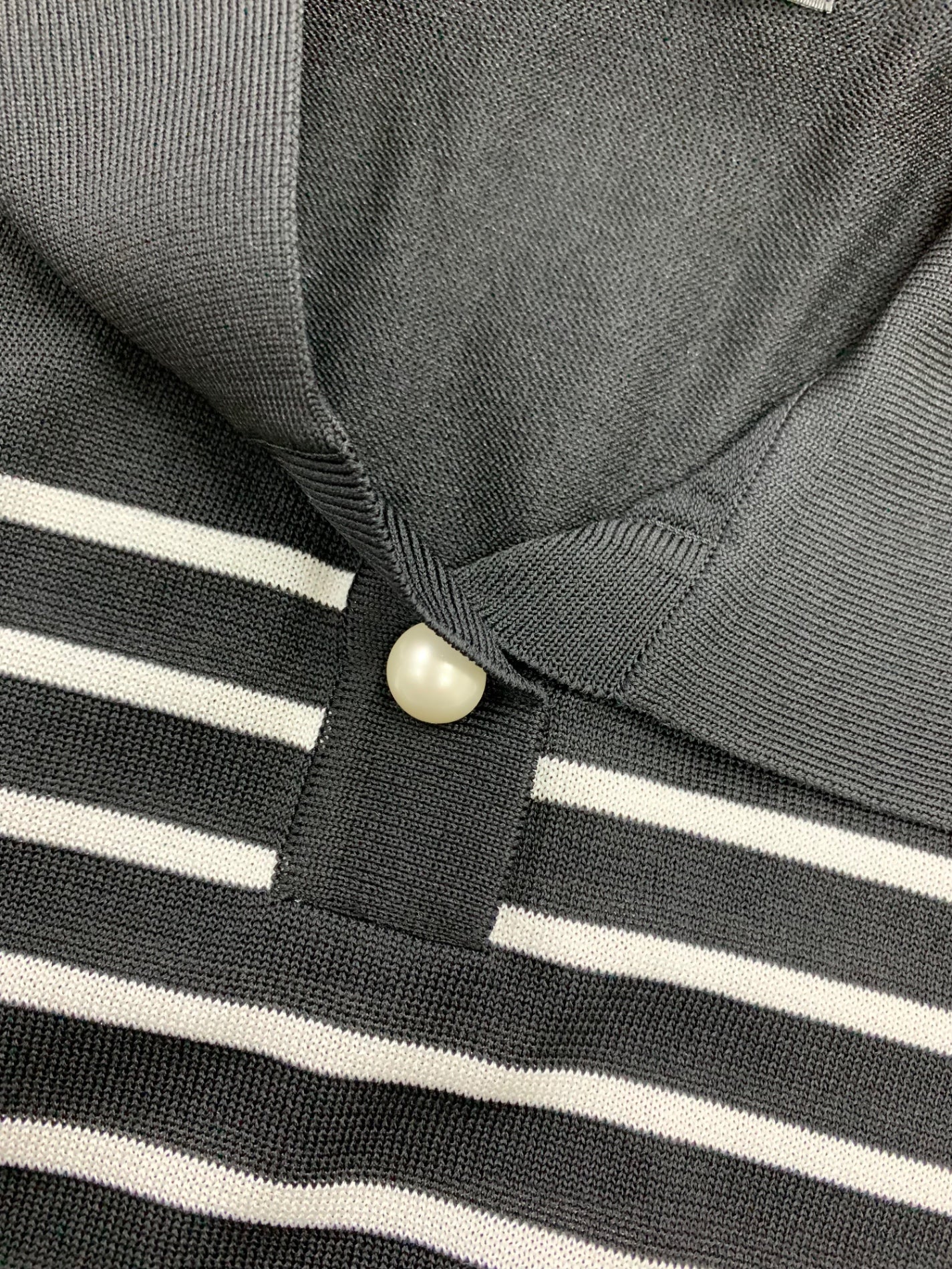 ルネ 5232080 ポロシャツ 36 ブラック ボーダー パフスリーブ IT20HY4GLVJ4 【SALE】