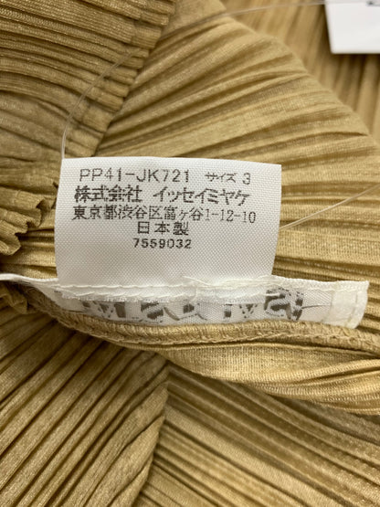 プリーツプリーズイッセイミヤケ PP41-JK721 ノースリーブカットソー 3 ゴールド ボトルネック IT6P9LNRPHUV 【SALE】