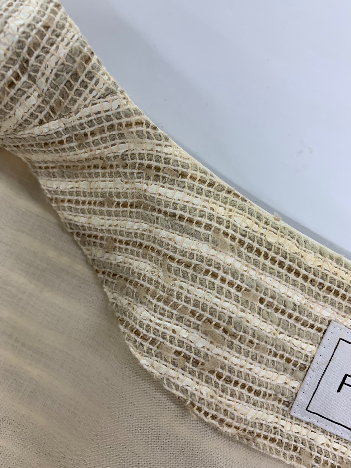 フォクシーブティック コート Mille Feuille 35302 40 ベージュ ツィード 合皮レザー ITDXVA9VYGAN