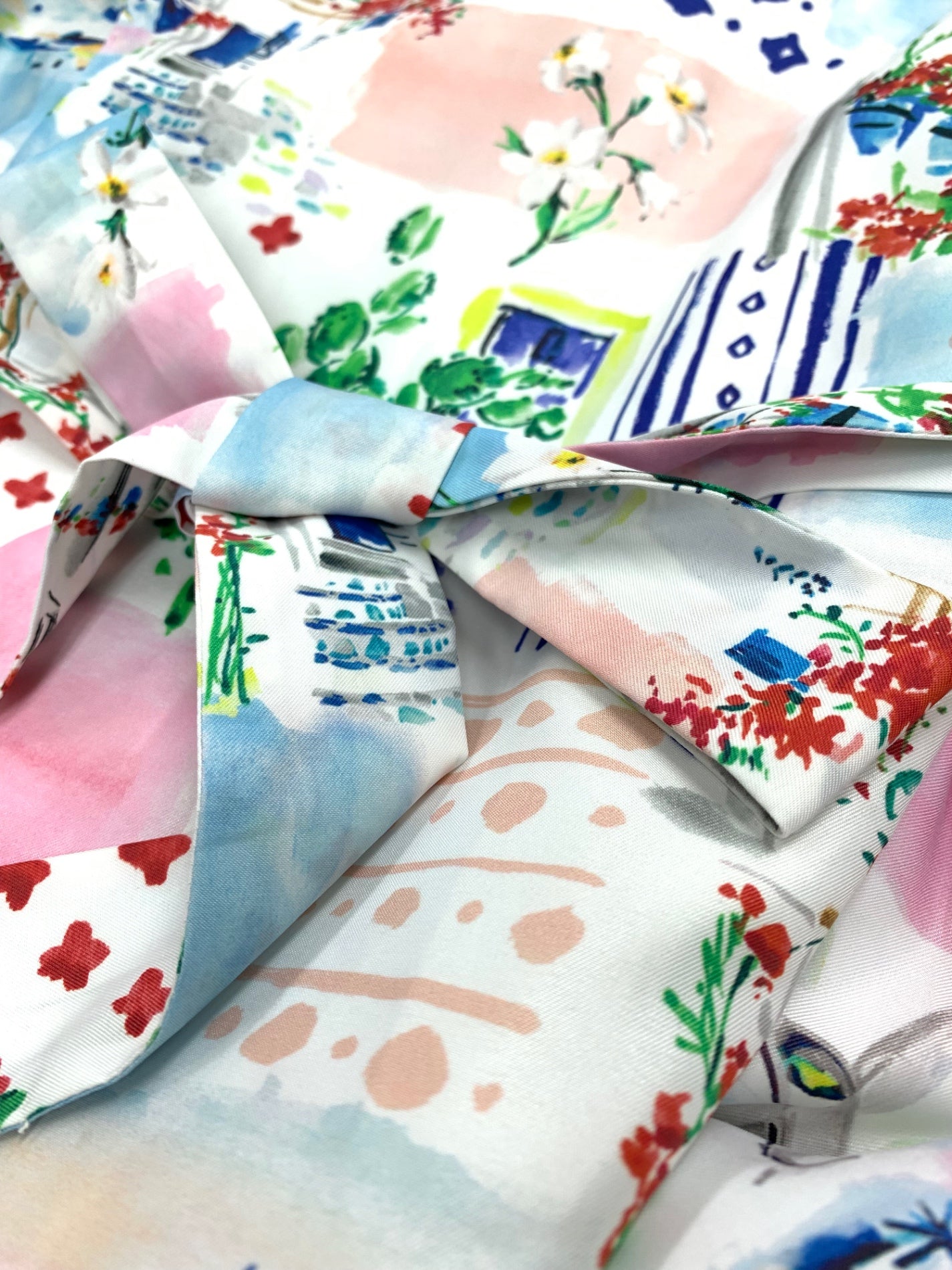 チェスティ 12A515 ワンピース 0 ホワイト 街並みモチーフ ITW22P9JONN6