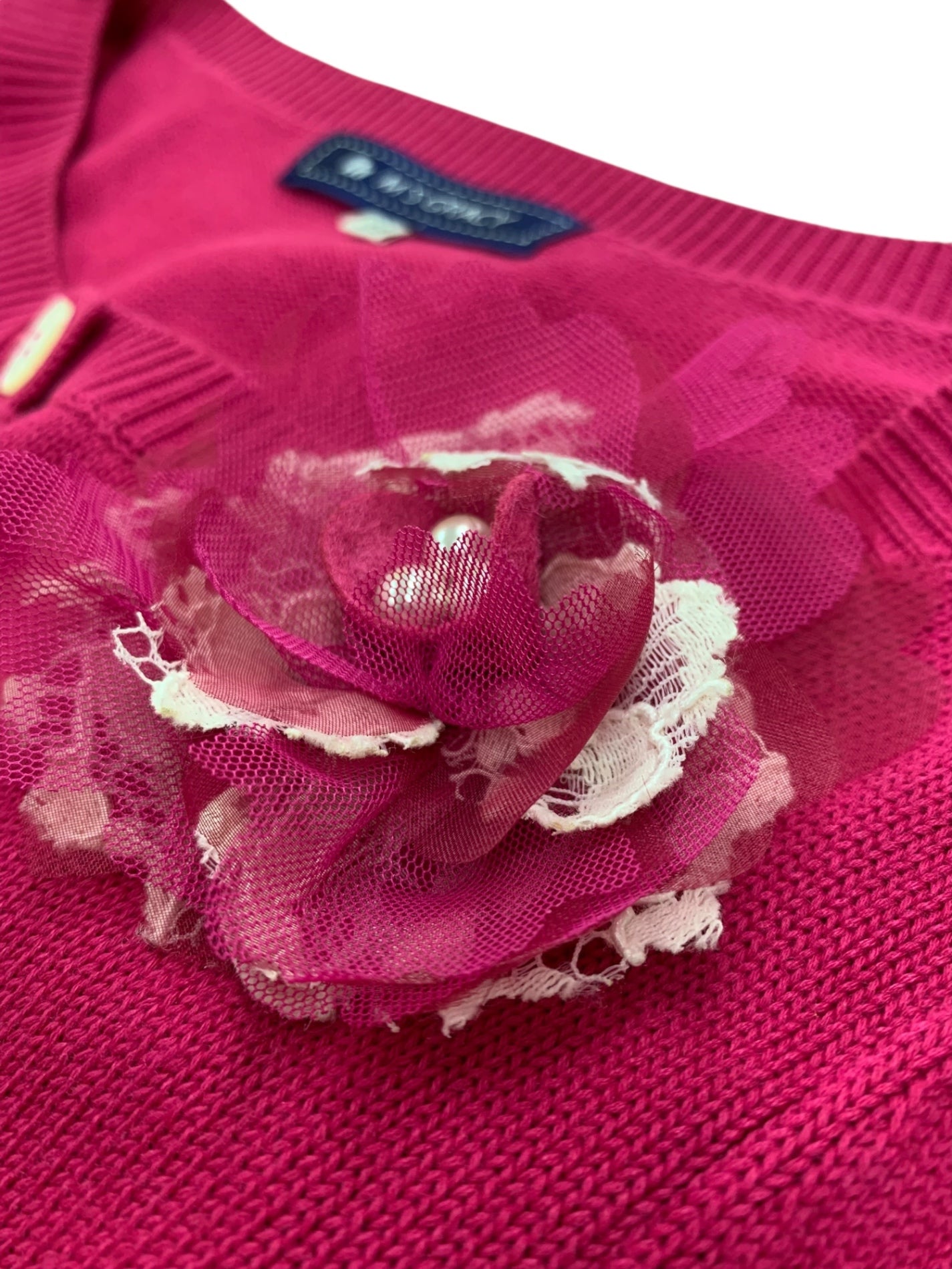 エムズグレイシー 528139 カーディガン 38 ピンク コットン混 シェルボタン ITDG0MYH9QW0