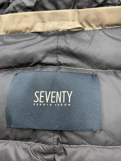 セブンティ 457-13115 ダウンジャケット 48 ブラウン ファー付き フーディー ITTD2T27XJHQ