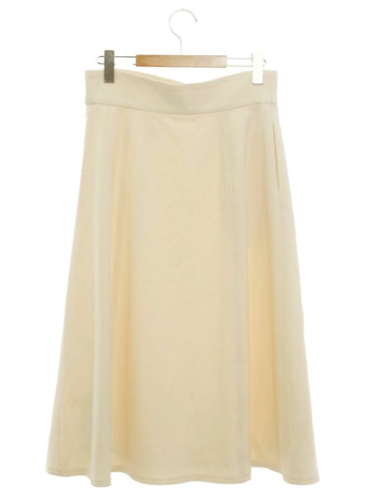 エムズグレイシー 217607 スカート 40 アイボリー フロントボタン Aライン ITLSCSP2OQ9J