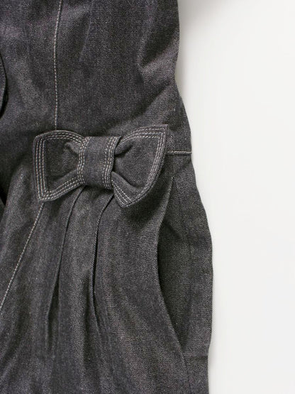 エムズグレイシー 429106 コート 38 ブラック デニム リボンボタン ITP8T3UMG7CE 【SALE】