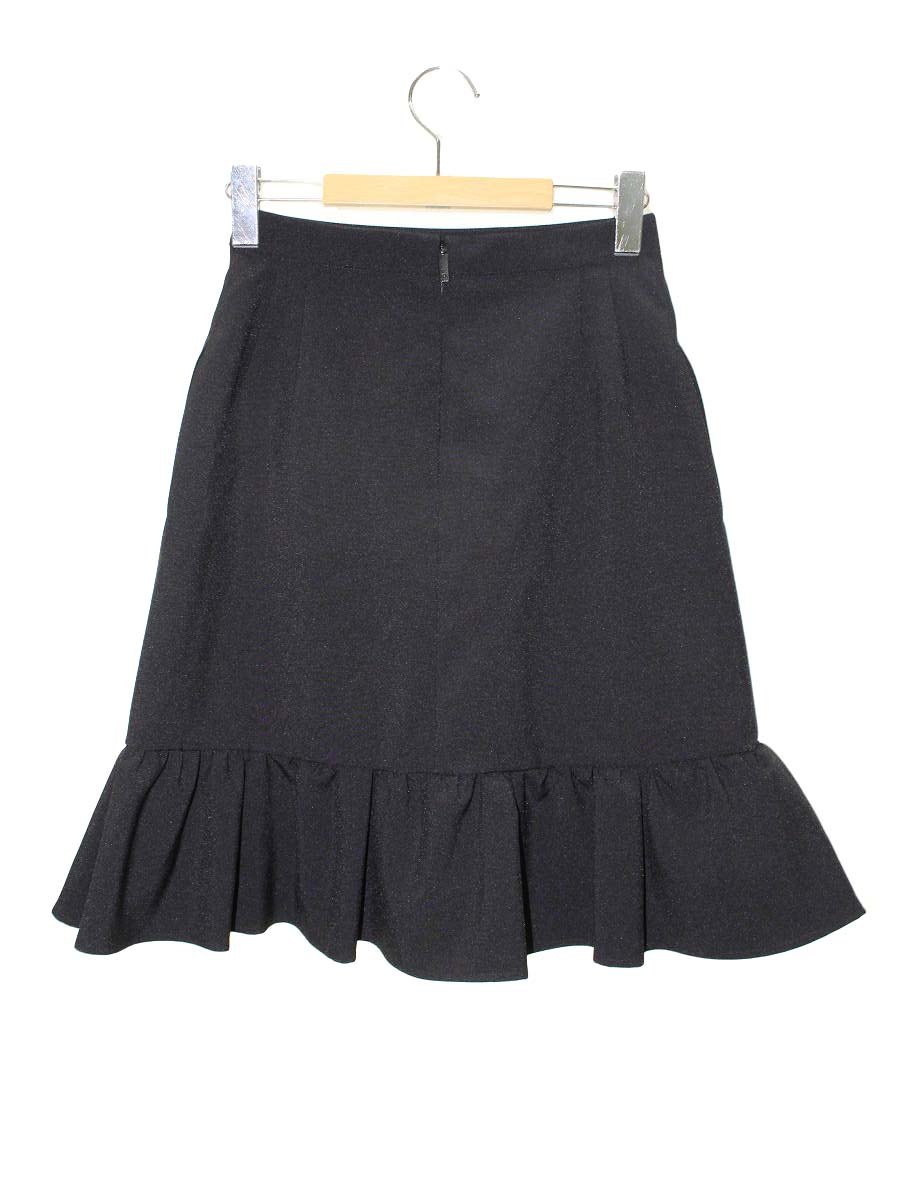 ルネ basic 5124010A スカート 34 ブラック ギャザー ITUFYTKUOM29