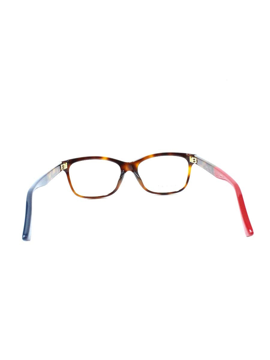 グッチ GG0162OA メガネ ブラウン/レッド/ネイビー セルフレーム スクエア べっ甲柄 ITV37UGVWBDE