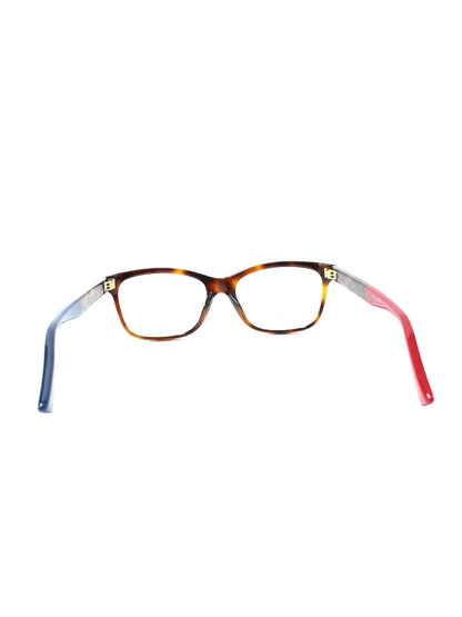 グッチ GG0162OA メガネ ブラウン/レッド/ネイビー セルフレーム スクエア べっ甲柄 ITV37UGVWBDE