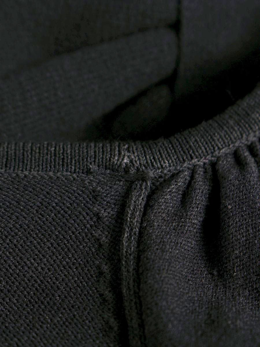 エムズグレイシー フィット＆フレアニット 018338 ワンピース 40 ブラック リボン ITXI3ABWB68S