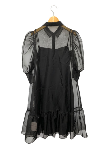 アディアム Peony Dress 45249 ワンピース 0 ブラック ピオニードレス チュール ITA5WQQ77KNK