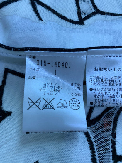 ヴィヴィアンタム 015-140401 ワンピース 1 ホワイト フラワーモチーフ メッシュ地 IT5Y72X0UGDO