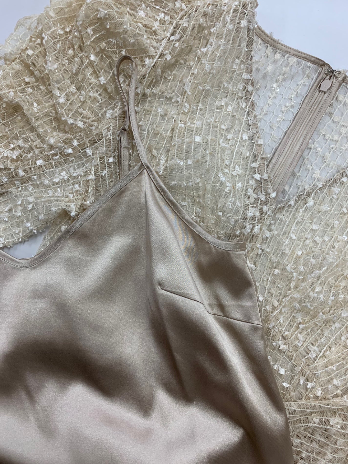 セルフォード CWFO221054 ワンピース 36 ベージュ チュールレース IT4FBYH7L4A5