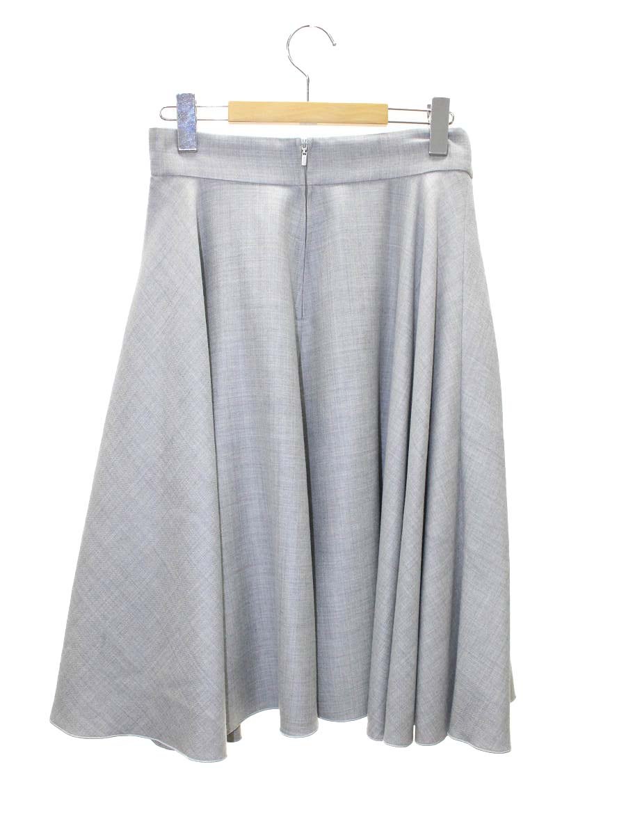 美品✨定価8万 フォクシー フレアスカート 美ライン リッチグレー 2019年 フォクシーブティック Skirt Snow Flare 40882 スカート 42 グレー